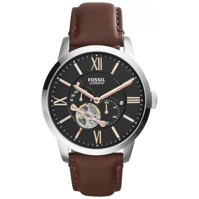 Relógio Masculino de Quartzo Automático, com Pulseira de Couro, FOSSIL ME3061, Marrom