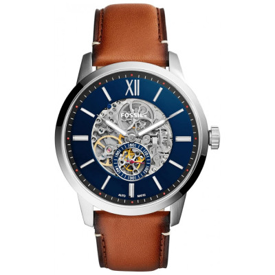 Relógio Masculino de Quartzo Automático, com Pulseira de Couro, FOSSIL ME3154, Marrom