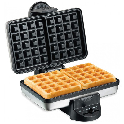 Máquinda de Waffle, 2 Fatias, Aço Inoxidável, 110v, HAMILTON BEACH 26009, Prateado