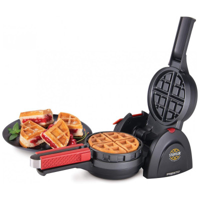 Máquina de Waffles Belga Recheados, 110v, PRESTO 03512, Preto