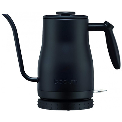 Chaleira Elétrica de 1L, Aço Inoxidável, 1500W, 110v, BODUM 11940 01US, Preto