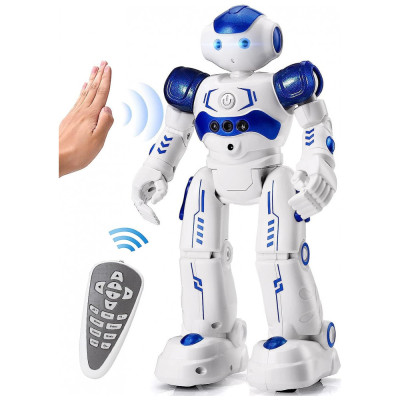 Brinquedo Robô Educativo Inteligente Eletrônico e Recarregável para Crianças 3 Anos ou Mais, KINGSDRAGON, Branco