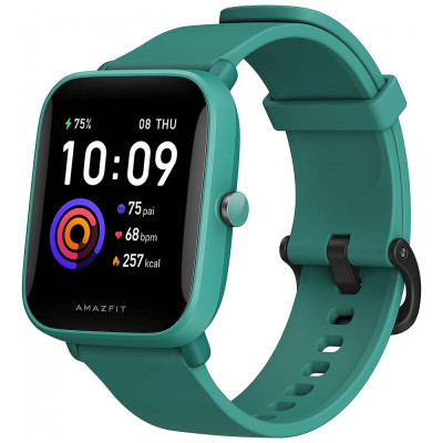 Relógio Smartwatch Esportivo, à Prova d com Monitoramento Respiratório e Rastreador Físico, para Iphone e Android, AMAZFIT W2017OV2N, Verde