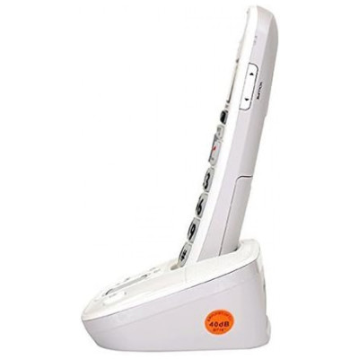 Telefone sem Fio Expansível para Sênior com Tecla Grande e Volume Alto, 1 Und, CLARITY, Branco