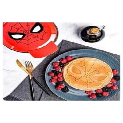 Marvel Spiderman Máquina de Waffle Máscara de Aranha Nos Waffles, 110v, UNCANNY BRANDS WM MVC SMC, Vermelho