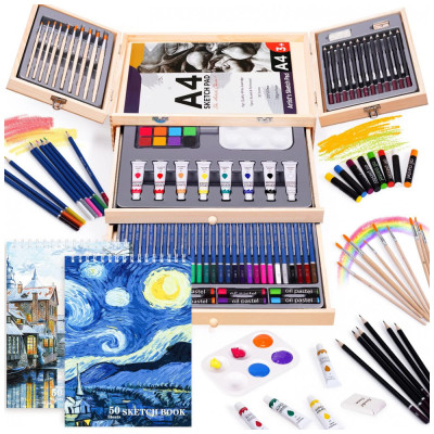 Lápis de Cor Professional 85Pcs Aquarela, Tinta, Acrylica, COOL BANK