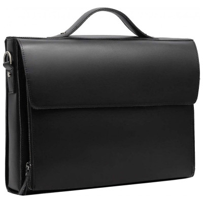 Pasta, Bolsa de Couro Masculina para Trabalho, Laptop Empresarial, LEATHARIO 8541572825, Preto