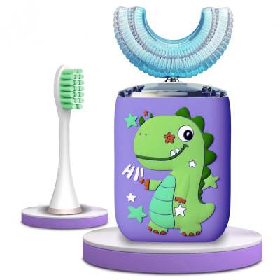 Escova de Dentes Ultrassônica Infantil Automática para Crianças de 2 a 6 anos, KRX, Violeta