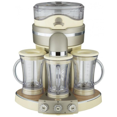 Máquina Para Drinques, 2,1 Litros, 3 Potes 709ml para Misturas, 110v, MARGARITAVILLE DM3000, Bege