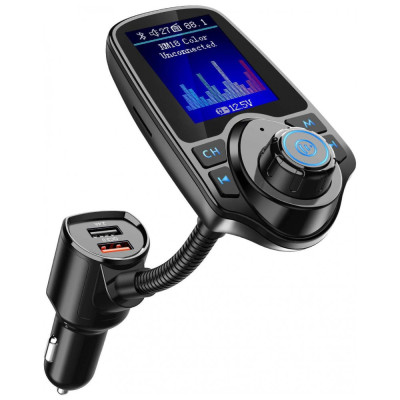 Adaptador Transmissor Veicular Bluetooth KM18 Veicular com USB, NULAXY 5962922753, Preto