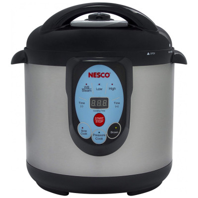 Panela de Pressão Multifuncional 9,5L, Painel Digital, Aço Inoxidável, 1200W, 110v, NESCO NPC 9, Preto