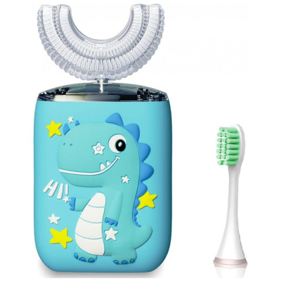 Escova de Dentes Infantil Ultrassônica e Automática com 6 Modos á Prova d1 IPX7, SEMLOO, Azul