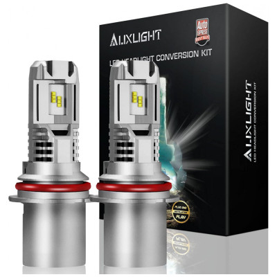 Kit Xenon Lâmpadas LED Branca 12000 Lumens 6500K, 9007, HB5, 2 Peças, AUXLIGHT, Prateado