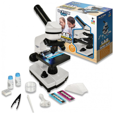 Ben Franklin Kit de Microscópio com Luzes e Lentes Ajustáveis de 39 Peças para Crianças