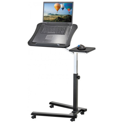Mesa para laptop portátil Joy com mouse pad, suporte para computador com altura ajustável, resistente e ergonômico, preto, TATKRAFT, Preto