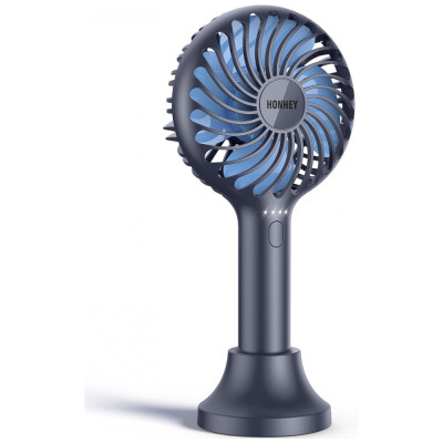 Honhey Ventilador de Mesa Portátil Recarregável com 3 Velocidades, 110V, Azul