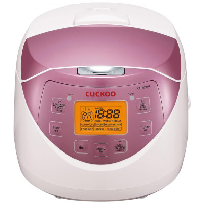 Panela elétrica e aquecedor multifuncional de arroz, rosa, CUCKOO CR 0631F, Rosa claro