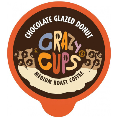 Cápsulas de café com sabor donut sabor chocolate, 22 unidades, CRAZY CUPS, Marrom