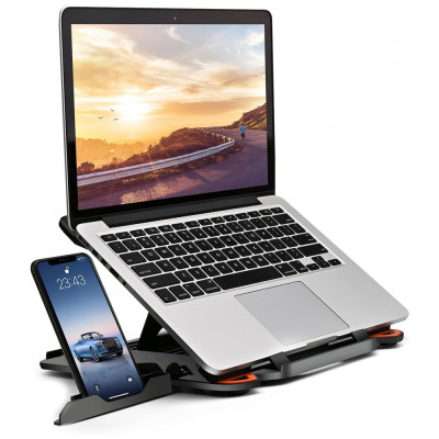 Suporte Ergonômico Laptop Ajustável Dobrável 25, 44Cm, MEFEE, Preto