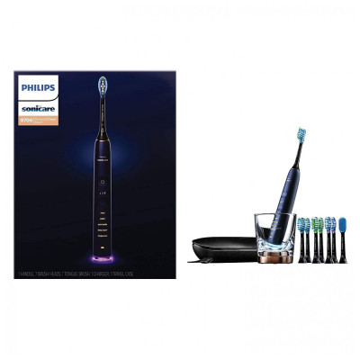 DiamondClean Escova de Dentes Elétrica, Smart, recarregável, 1 unidade, azul, PHILIPS SONICARE HX9957, 51, Azul