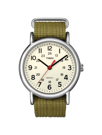 Relógio Weekender Unissex Correio Ajustável, TIMEX T2N651, Verde