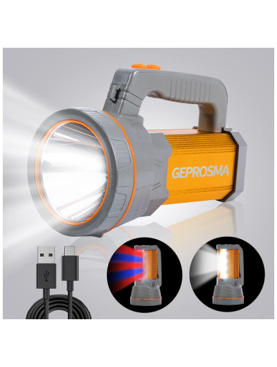 Lanterna LED CREE XHP Spotlight 6000 Lúmens Carregador Incluído à Prova Dágua Saída USB