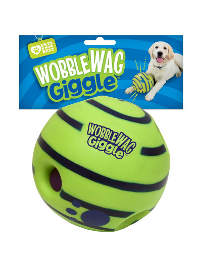 Brinquedo Interativo Bola Eletrônica para Cães Grande Porte, WOBBLE WAG GIGGLE WG071104, Azul