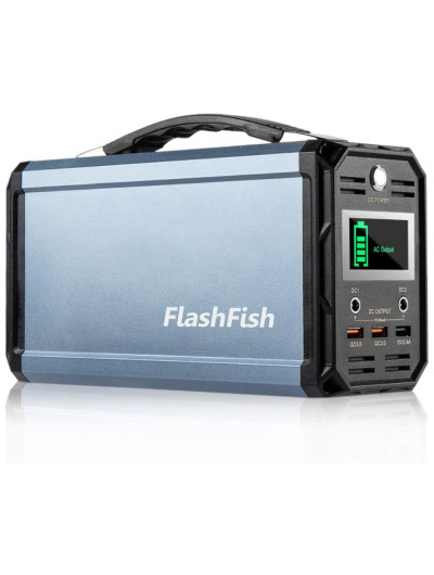 FF FlashFish Estação de Energia Portátil 300W 60000mAh 110V AC, DC12V, USB