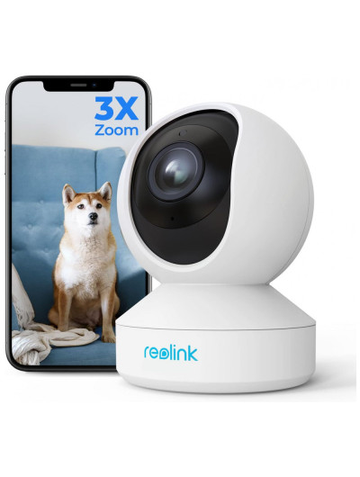 Câmera de Segurança 5MP Wi Fi Dual Banda, REOLINK E1 Zoom, Branco