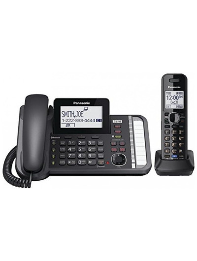 Telefone sem Fio, com Bluetooth e secretária eletrônica, 1 unidade, preto, PANASONIC KX TG9581B, Preto