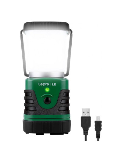 Lanterna LED Recarregável 1000 Lúmens 4 Modos de Luz Fonte de Energia À Prova Dágua USB, LIGHTING EVER 3300008, Verde Escuro