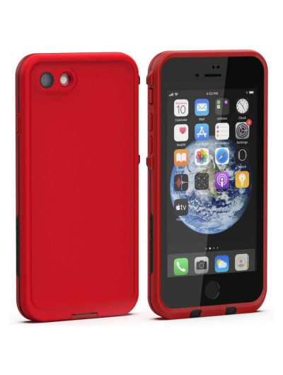 Capa Celular Prova Dágua IP68, 8, DIVERBOX iPhone SE 2020, 8, Vermelho