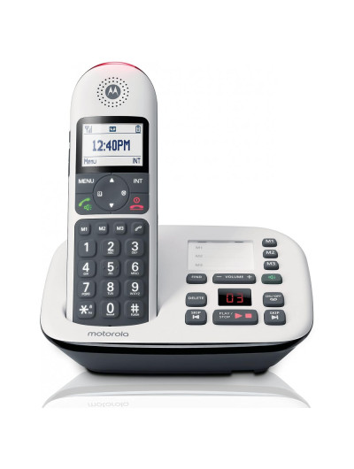 Telefone sem Fio, com secretária eletrônica e bloqueio de chamadas, 1 unidade, branco, MOTOROLA CD5011, Branco