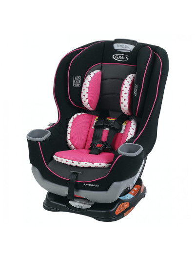 Cadeira de Bebê para carro conversível Extend2Fit, preta e rosa, GRACO 1965233, Rosa