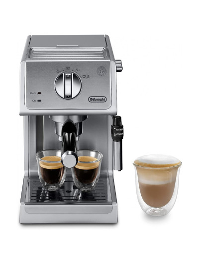 Máquina de Café Expresso e Cappuccino Bar Pump, DELONGHI ECP3630, Prateado
