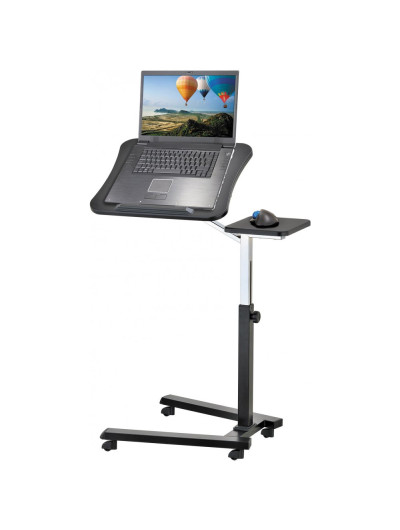 Mesa para laptop portátil Joy com mouse pad, suporte para computador com altura ajustável, resistente e ergonômico, preto, TATKRAFT, Preto