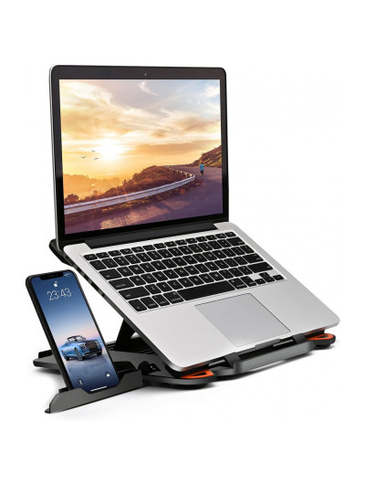 Suporte Ergonômico Laptop Ajustável Dobrável 25, 44Cm, MEFEE, Preto