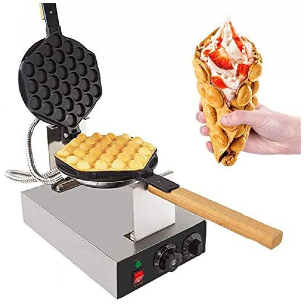 Máquina de waffle elétrica antiaderente, GORILLAROCK, Prateado