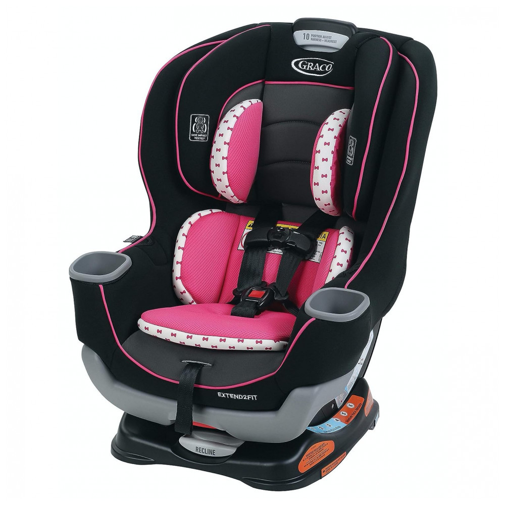 Cadeira de Bebê para carro conversível Extend2Fit, preta e rosa, GRACO 1965233, Rosa