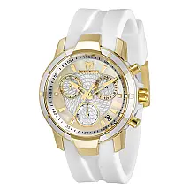 Relógio Feminino TechnoMarine UF6, Invicta TM 619000, Branco e Dourado