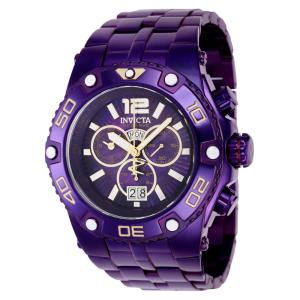 Relógio masculino Invicta Reserve Speedway com mostrador madrepérola , roxo 39200