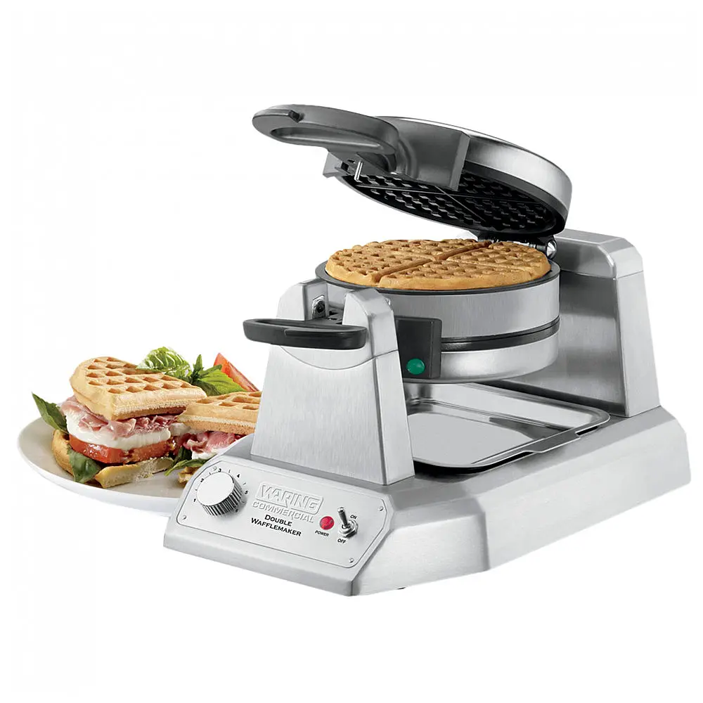 Waring WWD200 Máquina de Waffles Dupla Antiaderente 110V 1300W 60 Waffles/Hora — foto 2