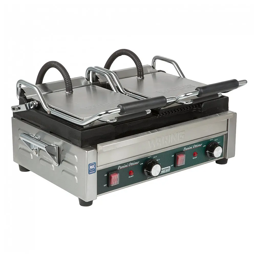 Waring WDG300 Grill Panini com Duas Placas Lisas e Duas Ranhuradas - Superfície 43 x 24 cm, 240V, 3120W — foto 2