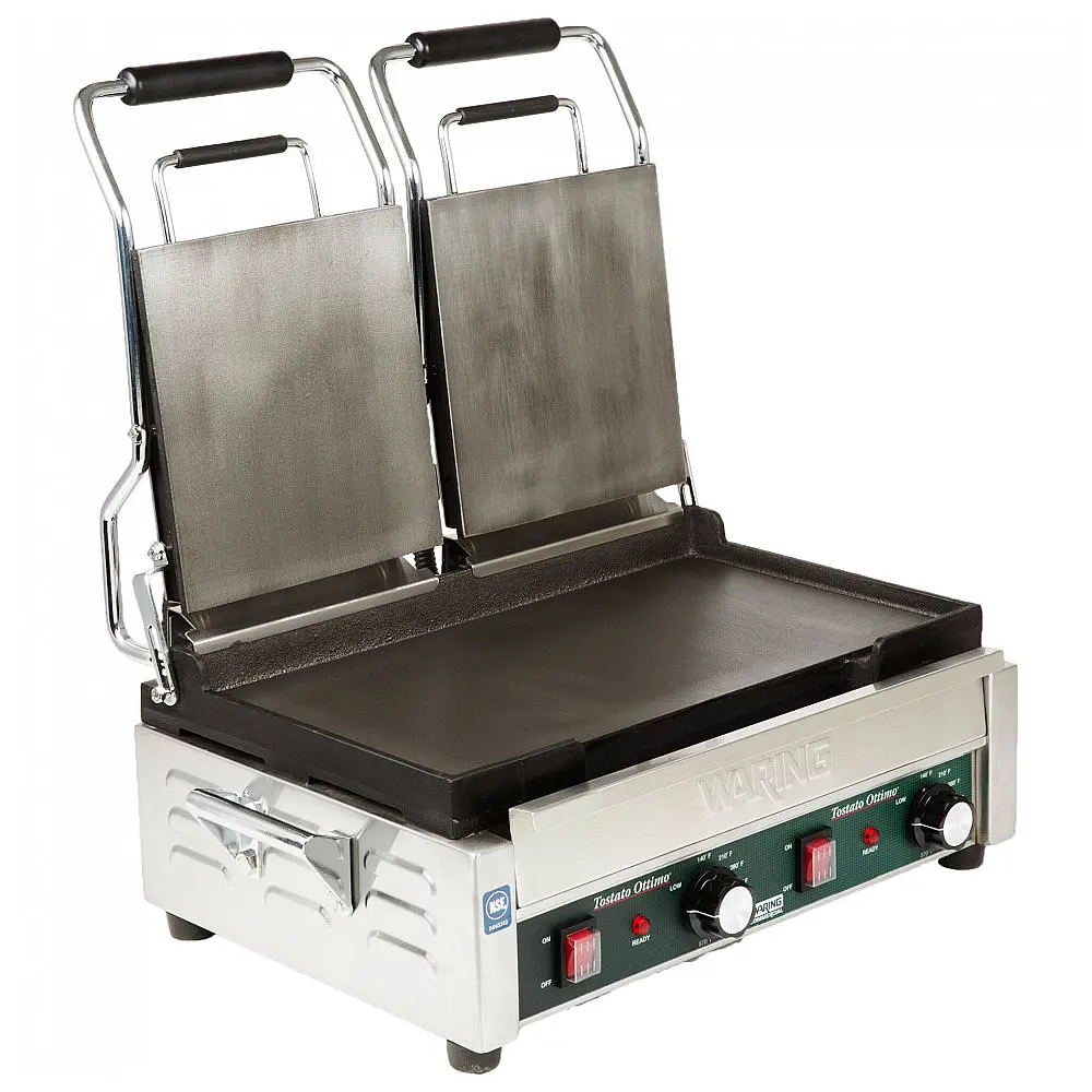Grelha Panini Waring WFG300 Smooth Top & Bottom Inox 240V 3120W 43x23 cm — foto 2