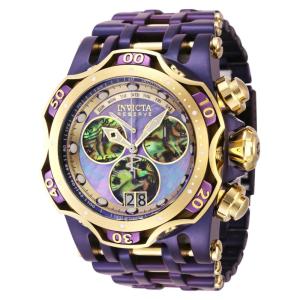 Reserve Chaos Swiss Ronda 8040.N Calibre Relgio masculino com mostrador Abalone - 54 mm. Ouro. Roxo 41400