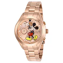 Relgio feminino de edio limitada Disney Mickey Mouse - 40 mm. Ouro Rosa 27400