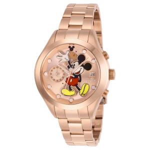 Relgio feminino de edio limitada Disney Mickey Mouse - 40 mm. Ouro Rosa 27400