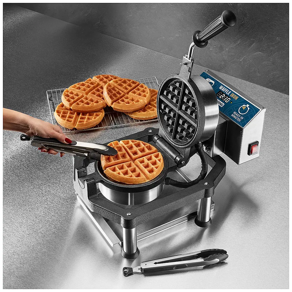 Waring WWHD500 Máquina de Waffles Belga Não Aderente Rotativa 360° 110V - 30/h — foto 3