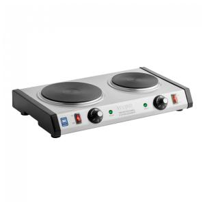 Waring WDB600 Fogão de Bancada Duplo Placa Sólida Elétrico 120V - 1800W 2 Queimadores