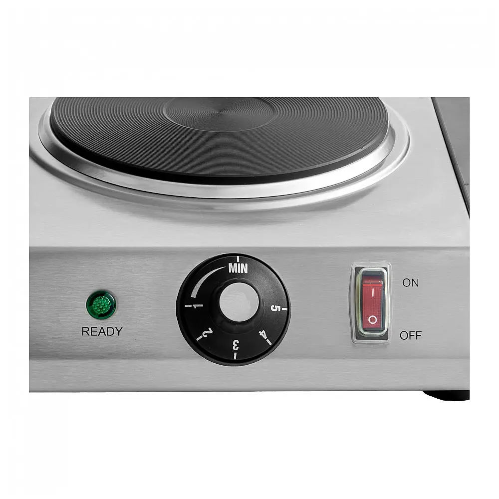 Waring WDB600 Fogão de Bancada Duplo Placa Sólida Elétrico 110V - 1800W 2 Queimadores — foto 2